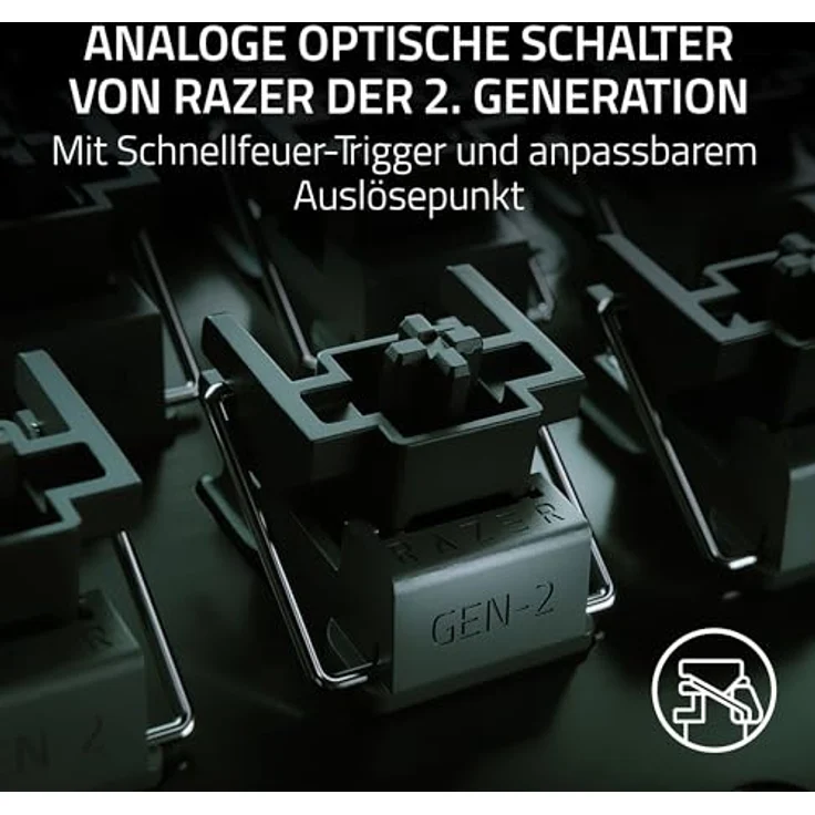 Razer Huntsman V3 Pro Mini - Analoge optische E-Sport-Tastatur im 60-%-Format (Digitaler Drehregler & Steuerungstaste, Texturierte Doubleshot-PBT-Tastenkappen) DE-Layout | Schwarz – Bild 2