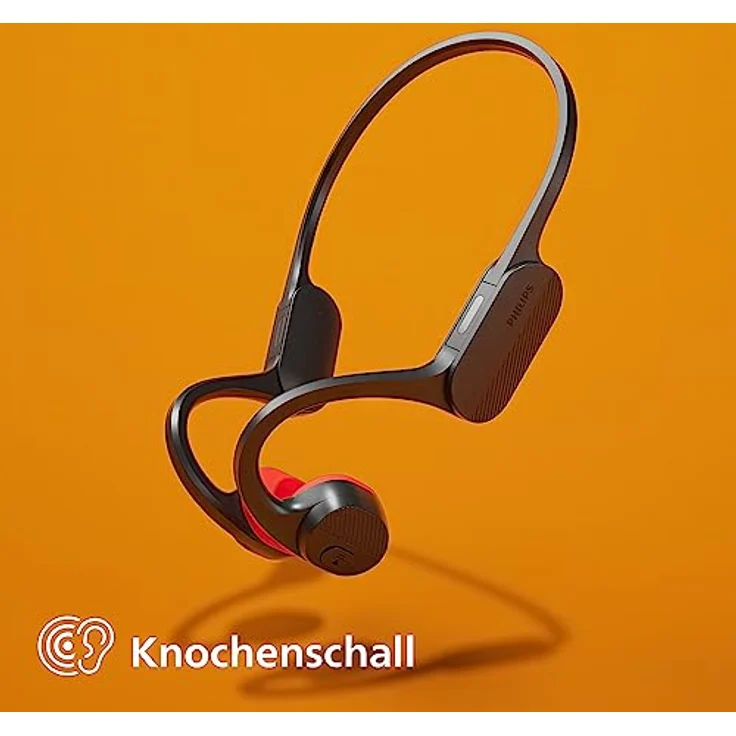 Philips TAA5608BK/00 Kabelloser Open-Ear-Sportkopfhörer|Knochenleitung|Bluetooth LE Audio & LC3|IPX5 wasserbeständig|6 Stunden Wiedergabe|LED-Sicherheitsleuchten|Mikrofon|Tasche|USB-C-Kabel|Schwarz – Bild 3