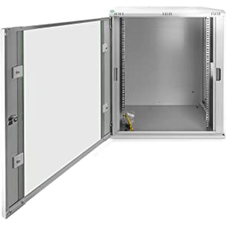 DIGITUS Netzwerk-Schrank 19 zoll 16 HE - Wandmontage - 450 mm Tiefe - Traglast 60 kg - Dynamic Basic - Glastür - Grau – Bild 2