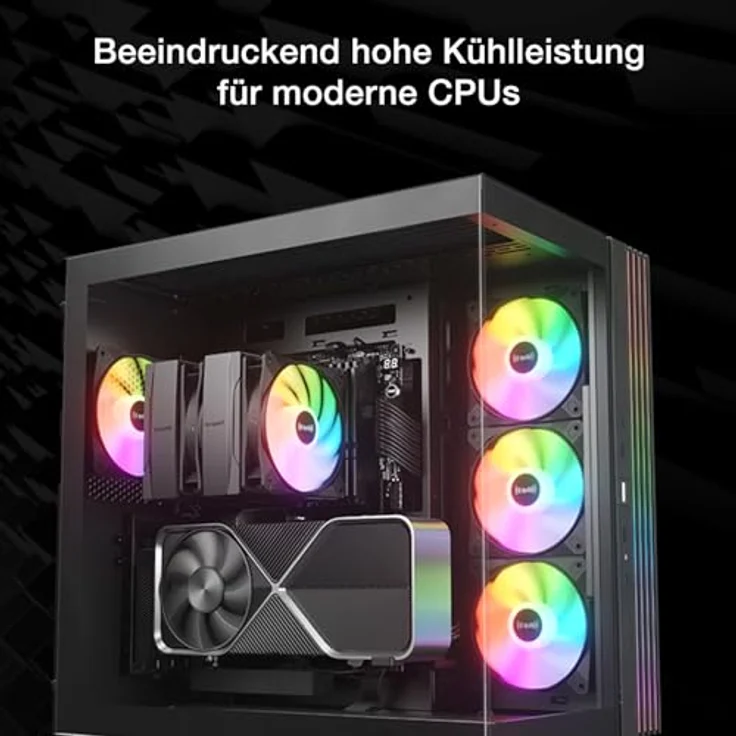 be quiet! Pure Rock Pro 3 LX CPU-Kühler - 120mm, schwarz, leistungsstarker Kühler mit 6 Heatpipes und 2x 120-mm-PWM-Lüfter – Bild 2