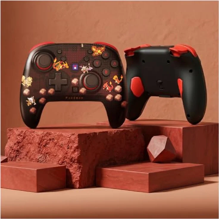 HORI PAD Turbo Wireless Controller - Pokémon Pixel Red - Ergonomischer Controller mit TMR-Sticks, Gyro-Sensoren und programmierbaren Rücktasten für Nintendo Switch 2 – Bild 14