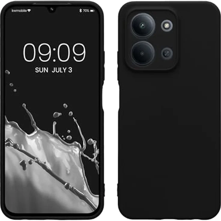kwmobile Handyhülle kompatibel mit Xiaomi Redmi 15C / Poco C85, Silikon Case in Schwarz matt, flexible und rutschfeste Schutzhülle mit präzisen Ausschnitten – Bild 1
