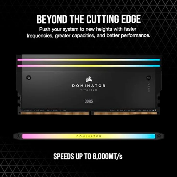 CORSAIR Dominator Titanium RGB DDR5 RAM 64GB (4x16GB) DDR5 6000MHz CL36 Intel XMP iCUE-Kompatibler Computerspeicher - Schwarz (CMP64GX5M4B6000C36) – Bild 3