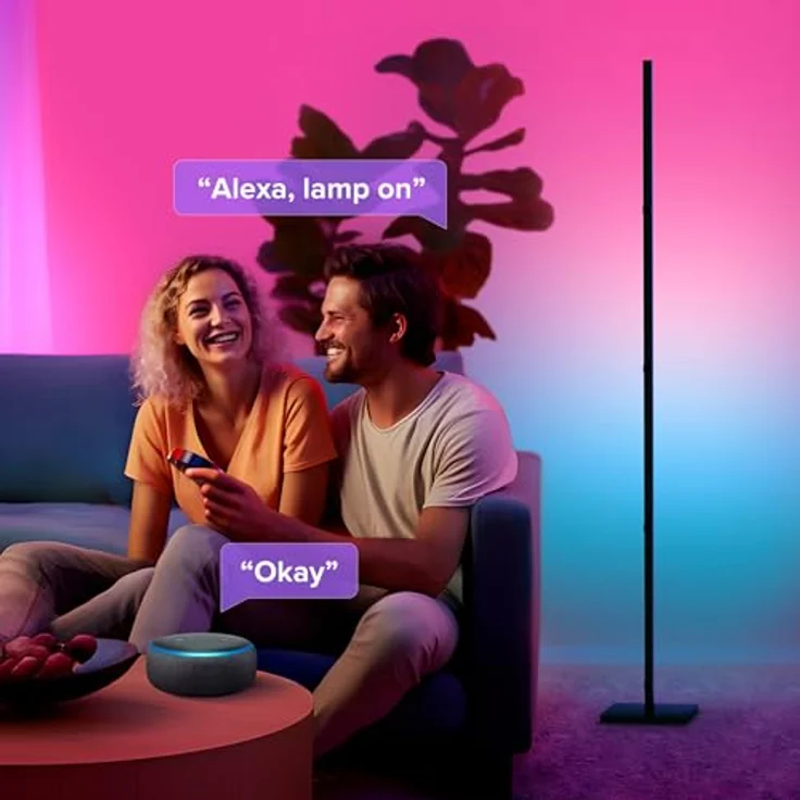Calex Smart LED-Stehleuchte, faltbar WLAN CCT RGB, 16 Millionen Farben, dimmbar, auch als Wandleuchte nutzbar – Bild 5