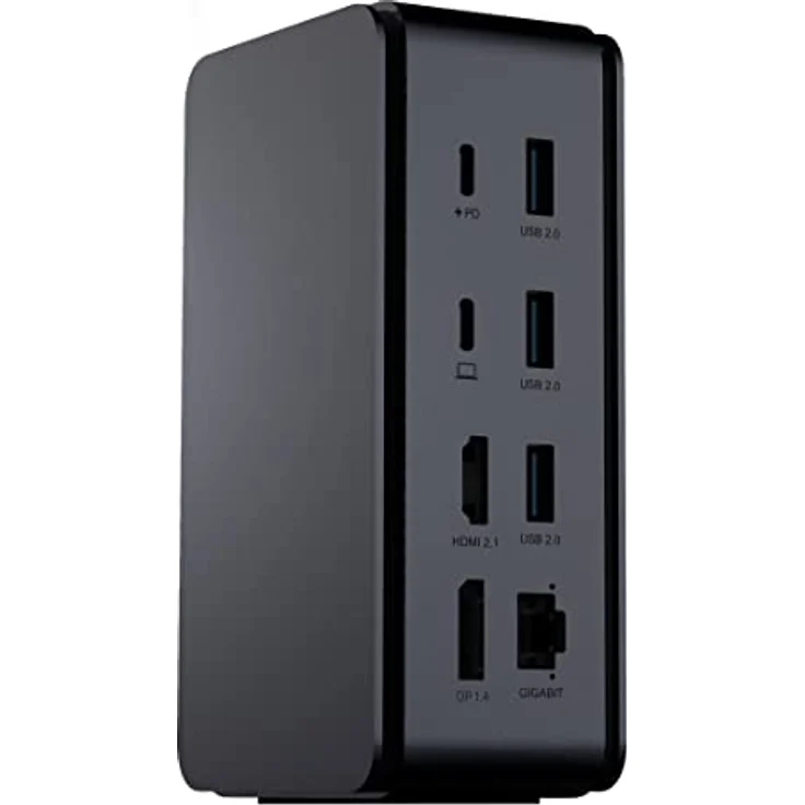 ProXtend USB4 Dual 8K Dockingstation, Dunkelsilber – Bild 2