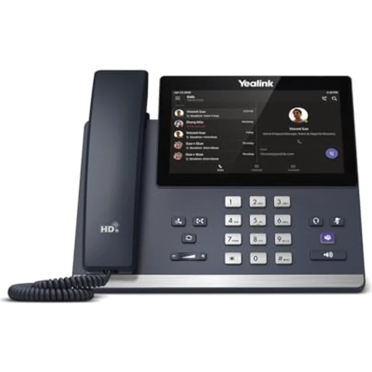 Yealink MP56 E2 Teams Systemtelefon, VoIP mit 7 Zoll Touchscreen, graues Design, Optimal HD Audio, PoE-Unterstützung – Bild 6