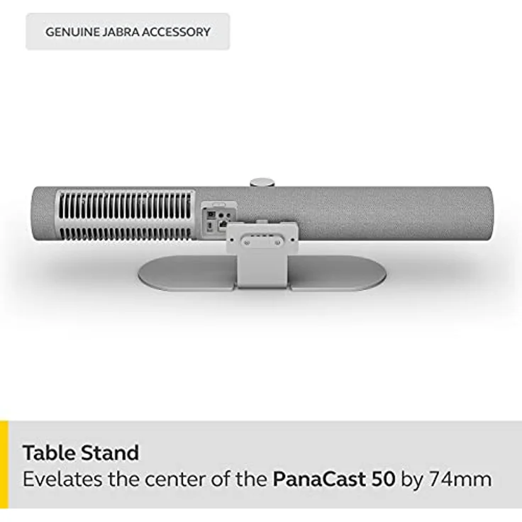 Jabra PanaCast 50 Table Stand (36 cm x 12 cm x 9.6 cm) - Desk Stand for PanaCast 50 Video Bar Elevation by 7.4 cm - Portable Desk Stand Riser for Easy PanaCast 50 Attachment - Grey – Bild 3