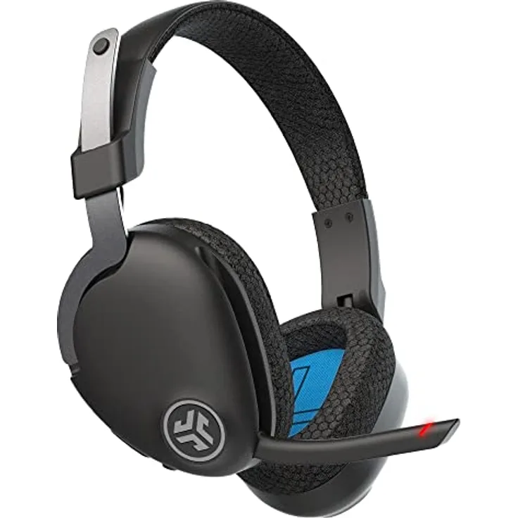 JLab JBuds Work Wireless Headset mit Mikrofon - Over-Ear Computer Headsets, Kopfhörer Verwendbar mit Kabel oder Kabellos 60+ Stunden Spielzeit - Multipoint Bluetooth Headset für PC, Laptop, Teams