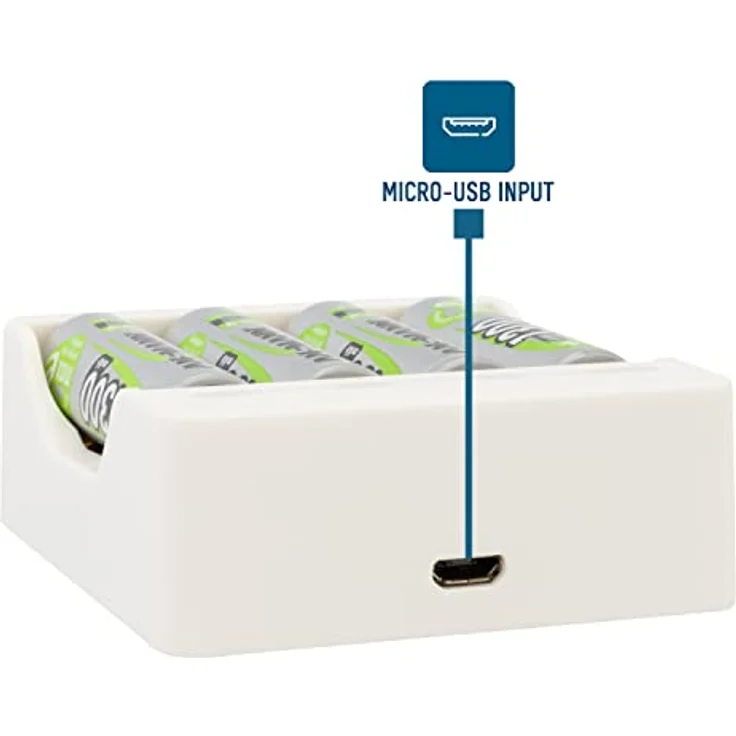 ANSMANN Akku Ladegerät AA AAA für 1-4 NiMH Akkus Basic 4 Ladegerät mit Akkus - Akkuladegerät mit Timer & automatischer Abschaltung für wiederaufladbare Batterien inkl. 4 Mignon AA Accus 1300mAh – Bild 2