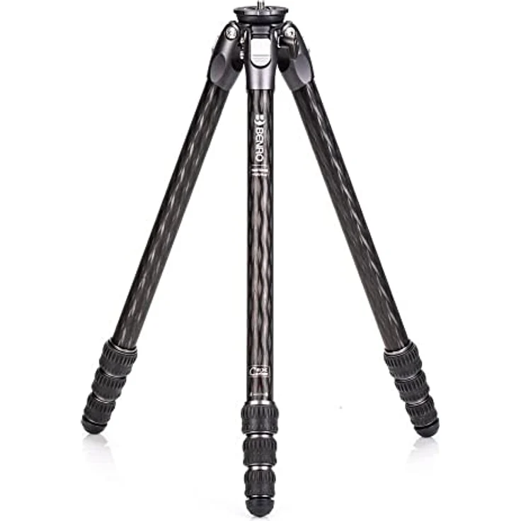 Benro Tortoise 24CLV Carbon Stativ, leichtes Reisestativ mit Nivellierbasis und Tragfähigkeit von 14 kg, max. Arbeitshöhe 158,5 cm – Bild 1