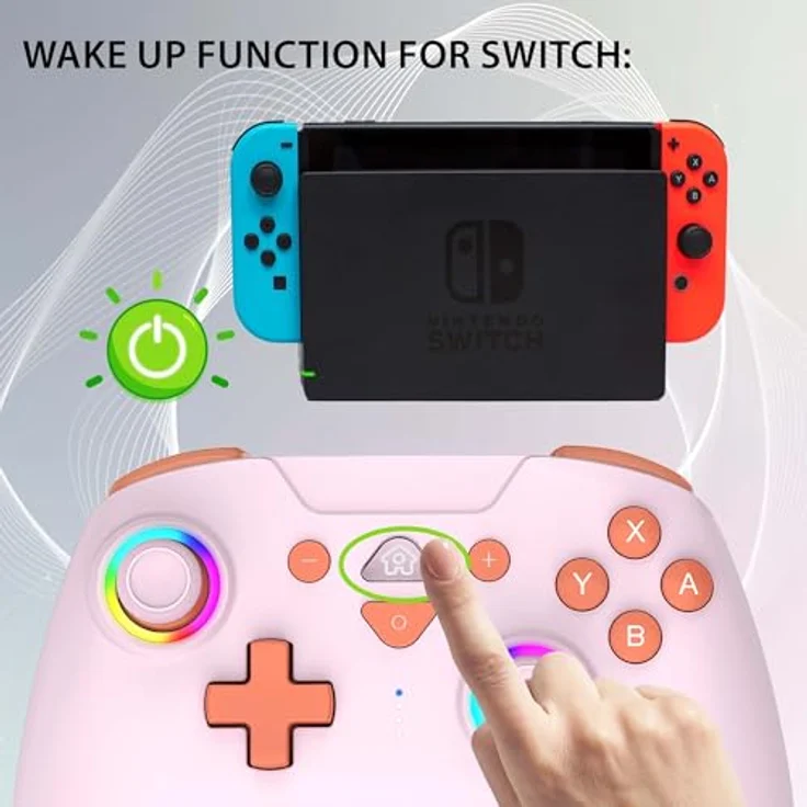 Subsonic 147437, Kabelloses Gamepad für Nintendo Switch mit D-Pad, Home Button, Turbo-Funktion, Mehrfarbig, 600 mAh Akku, bis zu 10 Stunden Spielzeit – Bild 5