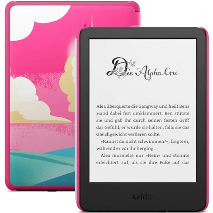 Amazon Kindle Kids (16 GB) – Mit Hülle, blendfreiem Bildschirm und schnellerem Umblättern – Einhorntal-Design