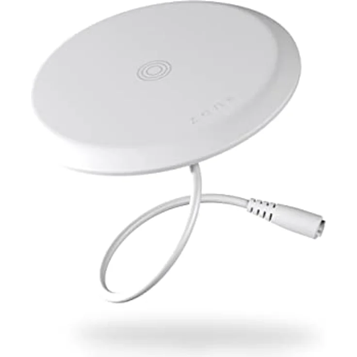 ZENS Kabelloses Einbau-Ladegerät 10W Weiß (5mm Höhe, Qi-Zertifiziert, Apple & Samsung Fast Charging, Netzteil + Kabel inklusive) – Bild 1