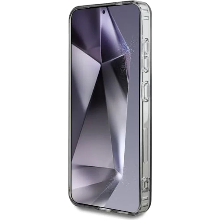 CG MOBILE Guess Glitter Circle Classic Logo, Hartschalenhülle aus TPU/PC, kompatibel mit MagSafe für Samsung Galaxy S25, Schwarz – Bild 5