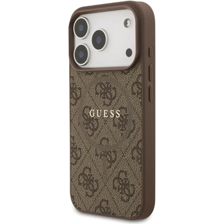CG MOBILE Guess 4G Ring Classic Logo, MagSafe-kompatible Hülle für iPhone 17 Pro, Braun, aus TPU / PC / Kunstleder – Bild 2