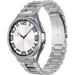 Spigen AMP06489 (Edelstahl), Uhrenarmband, Silber - Kompatibel mit Samsung Galaxy Watch 6 Classic (47mm)