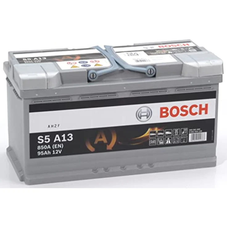 Bosch S5A13, AGM-Batterie 12V 95Ah mit 850A Kaltstartstrom, wartungsfrei und auslaufsicher – Bild 1