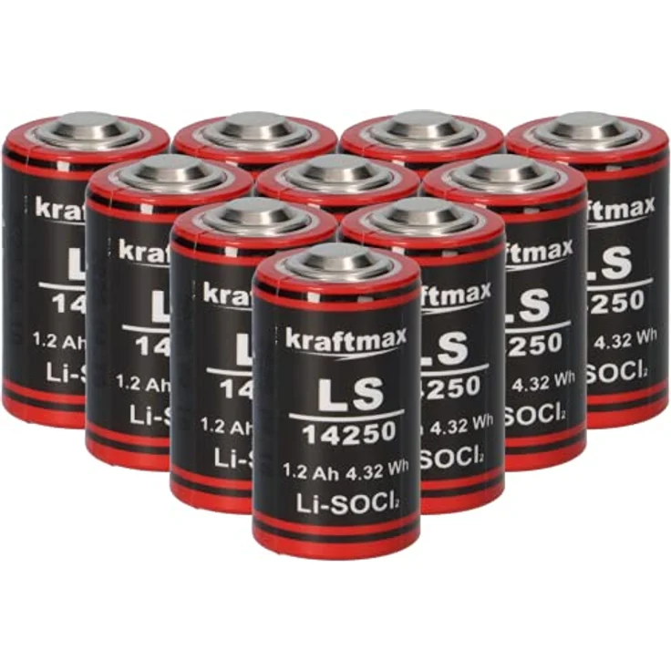 10x Kraftmax Lithium 3,6V Batterie LS14250 1/2 AA - Zelle – Bild 2