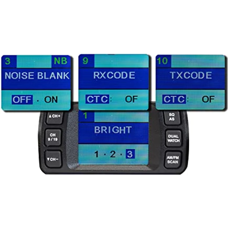 maas funk-elektronik importeur Funkgerät MAAS KCB-4000 CB Mobilfunkgerät, sprachgesteuertes Vox-Mikrofon, 12/24 Volt, großes LCD-Farbdisplay, Multinorm-Version, 6 pol. GDCH Anschluss, 4 Watt, Schwarz – Bild 4
