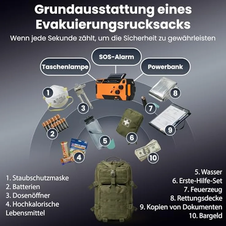 Extralink SR-4000 Notfallradio, Solar & Kurbel mit 4000mAh Powerbank und SOS-LED Taschenlampe, Schwarz – Bild 9