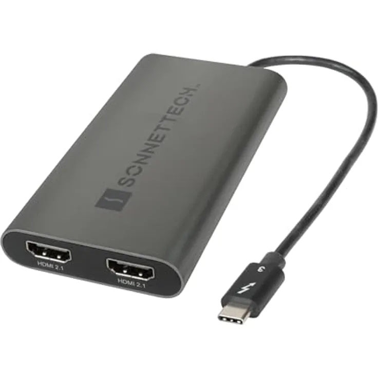 SoNNeT Thunderbolt Dual 4K HDMI 2.1 Display Adapter, HDMI-Adapter für Dual-Monitor-Anschluss