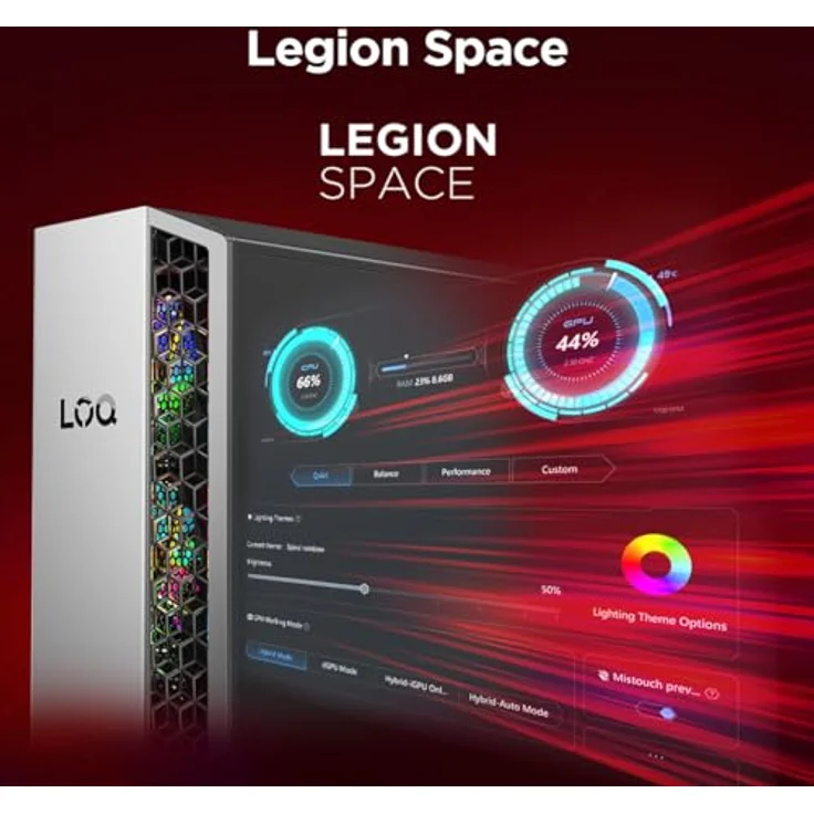 Lenovo LOQ Tower 26ADR10, Grau, Desktop-PC mit AMD Ryzen 7 8745HX, 32 GB RAM, 1 TB M.2 SSD und NVIDIA GeForce RTX 5060 – Bild 12