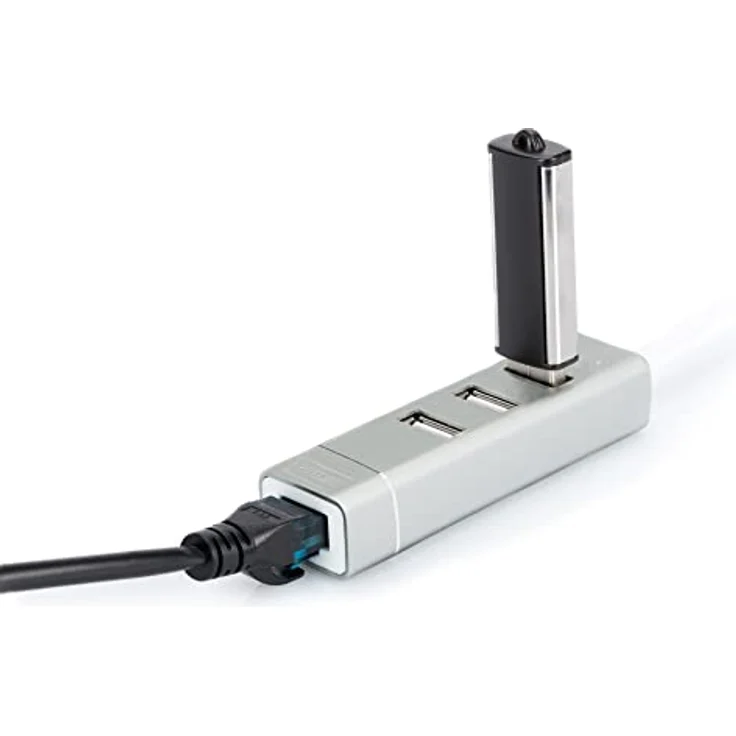 DIGITUS USB 2.0 Typ-C 3-Port Hub & Fast Ethernet LAN Adapter, 3X USB A-F, 1x RJ45 LAN, Chipset FE1.1S-RTL8152B – Bild 5