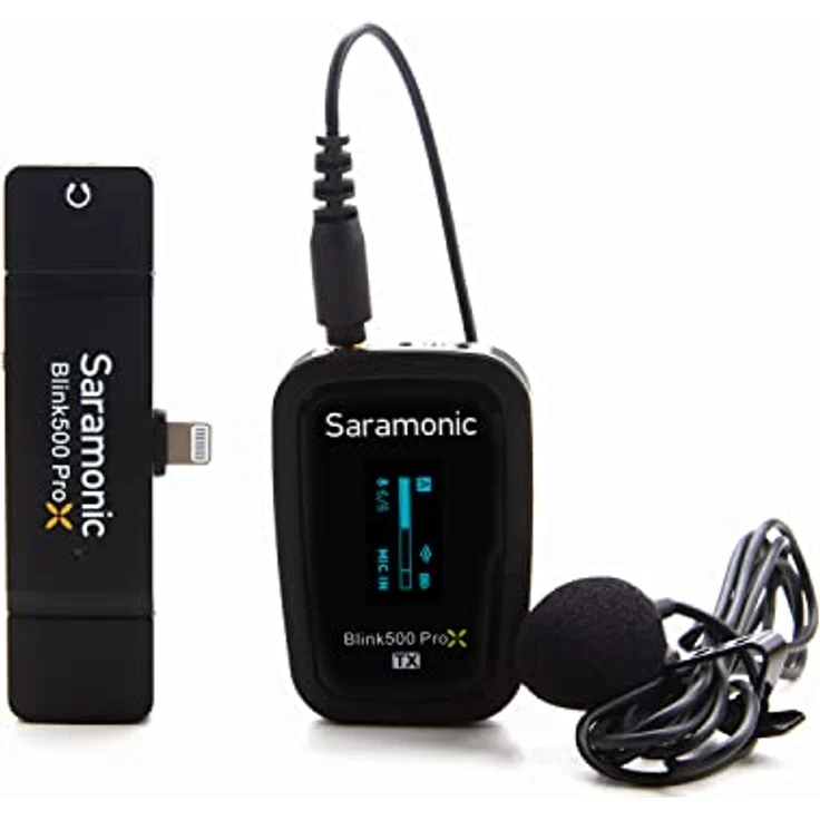 Saramonic Blink500 ProX B3, Kabelloses Mikrofon-Set mit Lightning-Anschluss, extrem niedriger Latenz und Ladehülle – Bild 2