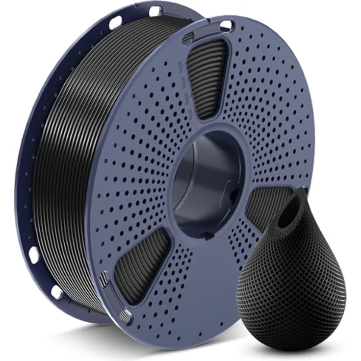 SUNLU PETG Filament 1,75 mm, hohe Zähigkeit und gute Schichthaftung, schwarz, 1kg Spule