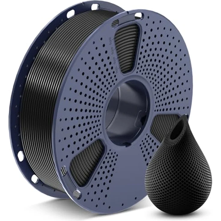 SUNLU PETG Filament 1,75 mm, hohe Zähigkeit und gute Schichthaftung, schwarz, 1kg Spule – Bild 1