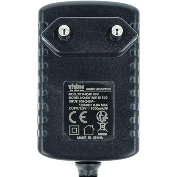 vhbw Ladegerät kompatibel mit Samsung SGH-C140, SGH-X180, SGH-C250, SGH-C160, SGH-C260, WEP-200, WEP-180, WEP-170, WEP-150, Eurostecker, schwarz, 5W Leistung – Bild 5