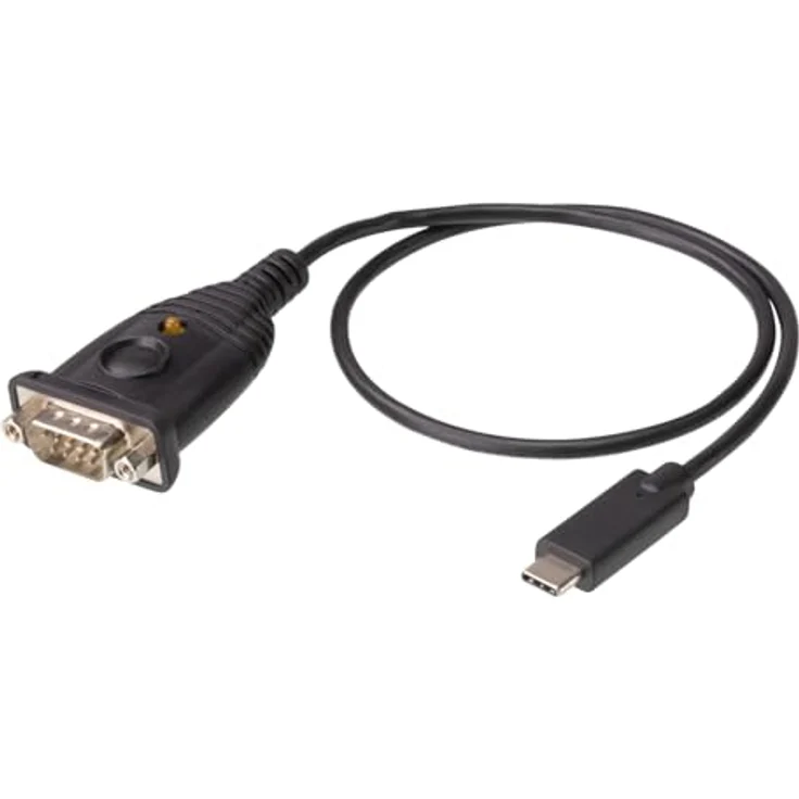 ATEN UC232C USB-C zu Seriell Konverter, 0,3 m - Unterstützt RS-232, Anti-EMI, USB-kompatibel, bis zu 921,6 Kbps, für ältere Geräte geeignet – Bild 1