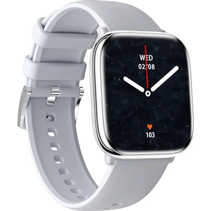 myPhone Smartwatch mit Gesundheitsüberwachung und Bluetooth-Anrufen, Grau – Bild 1