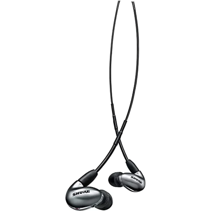 Shure SE846 Kabelgebundene Sound Isolating Ohrhörer, hochauflösender Klang, Vier Treiber, anpassbare Frequenzgang, sicherer In-Ear, abnehmbares Kabel, kompatibel mit Apple-und Android-Geräten – Grau – Bild 1