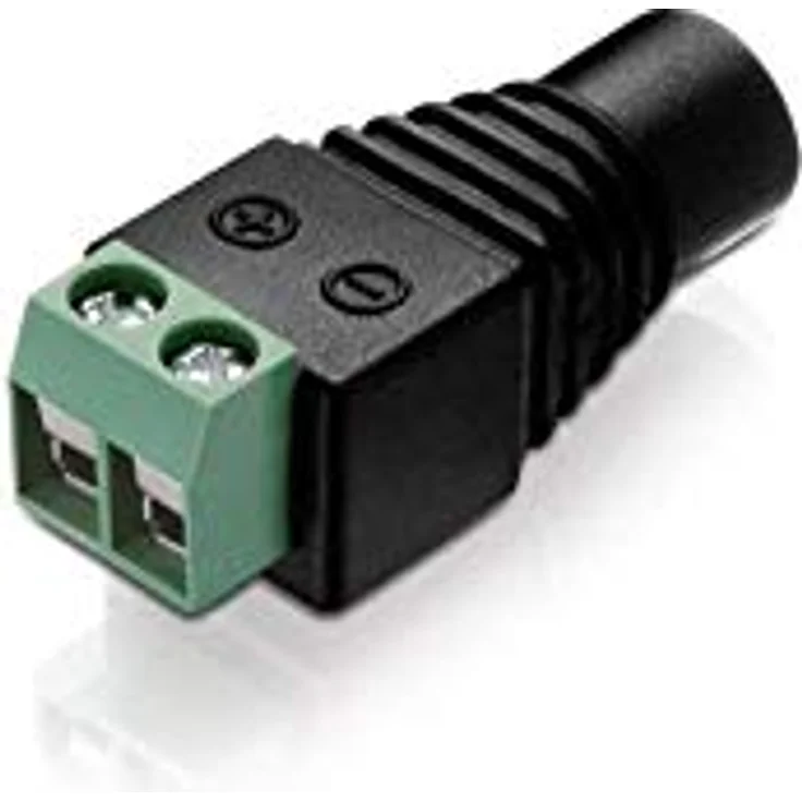 Niedervolt Adapter (Terminalblock 2-polig auf DC-Hohlbuchse), 5,5x2,1mm, schwarz – Bild 3