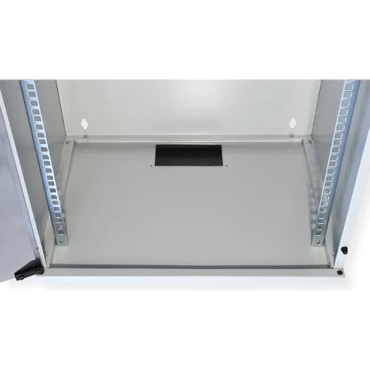 ROLINE 19-Zoll Wandgehäuse Basic 12 HE, 540x400 BxT Bausatz grau, mit Vollglastür und verstellbaren Profilschienen – Bild 7