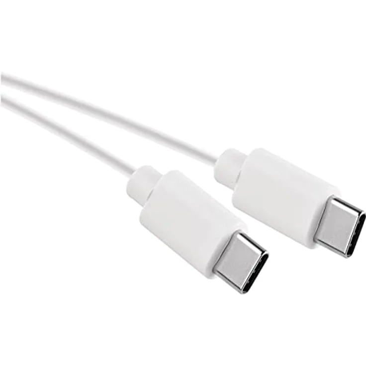 EMOS Ladekabel Typ C auf Typ C, Aufladen und Datenübertragung, 1 m langes Kabel 2.0 USB-C für Schnelladen und Datenübertragung, High Speed 480 Mbit/s, weiß – Bild 1