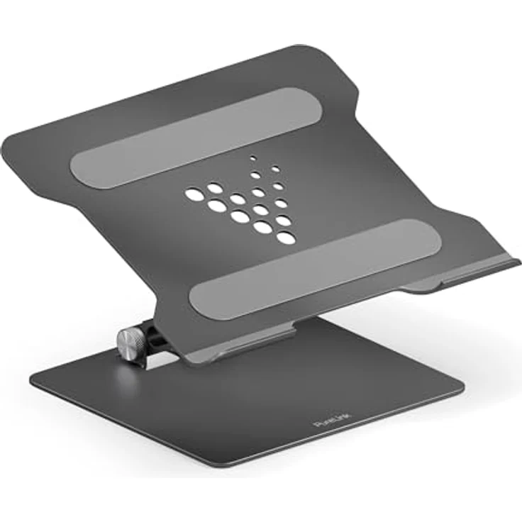 PureLink Vuelogic S100 höhenverstellbarer Laptop Ständer, Aluminium Notebookhalter mit Anti-Rutsch-Pads und Kühlung/Lüftung, Space Grey – Bild 1