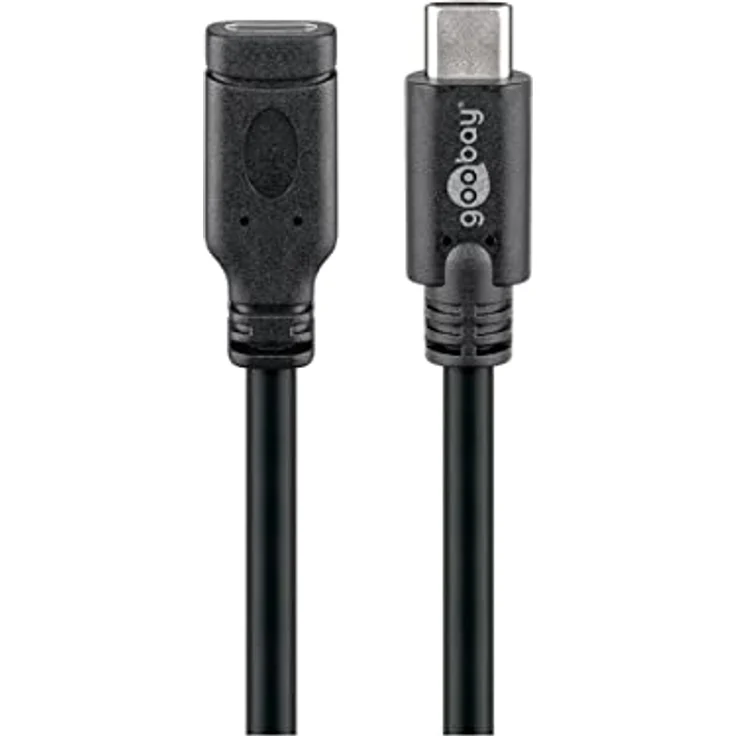 Goobay USB 3.0 SuperSpeed Kabel 1 m, Schwarz, 1 m - USB-C-Stecker > USB-C-Buchse (45393) – Bild 5