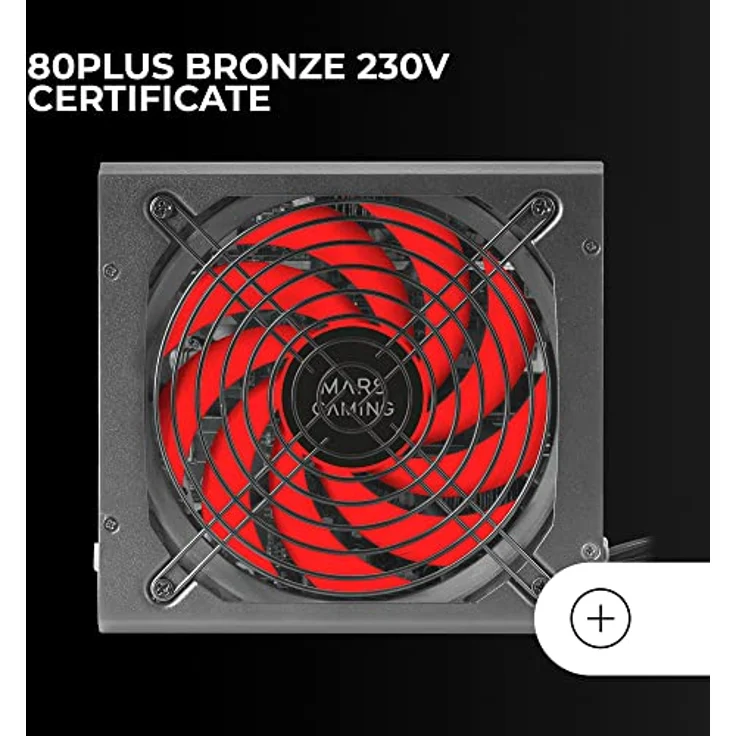Mars Gaming MPB750M, Modulares ATX 750W Netzteil, 6 Jahre Garantie, 80Plus Bronze 230V, Silent AI-RPM Technologie, 90% Wirkungsgrad, Schwarz – Bild 3