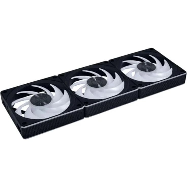 Lian Li UNI FAN CL FLEX Wireless ARGB 3er-Pack, Gehäuselüfter mit 120 mm, schwarzes Design, hydrodynamisches Gleitlager – Bild 2