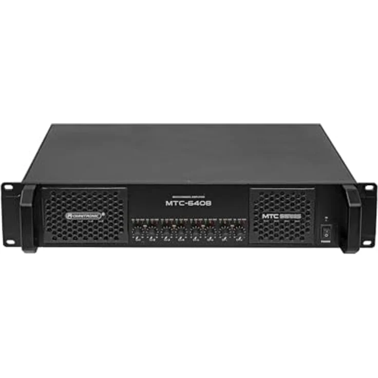 OMNITRONIC MTC-6408 8-Kanal Endstufe | Class D Mehrkanal-PA-Verstärker mit Schaltnetzteil, 8 x 800 W RMS (4 Ohm), 8 x 400 W RMS (8 Ohm) - Omnitronic Markenprodukt aus dem Hause Steinigke Showtechnic – Bild 1