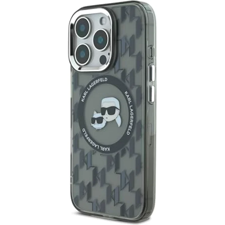 CG MOBILE Karl Lagerfeld KLHMP16LHMCKMHK Hülle für iPhone 16 Pro 6.3" schwarz IML Monogram Karl&Choupette Head - MagSafe kompatibel – Bild 2