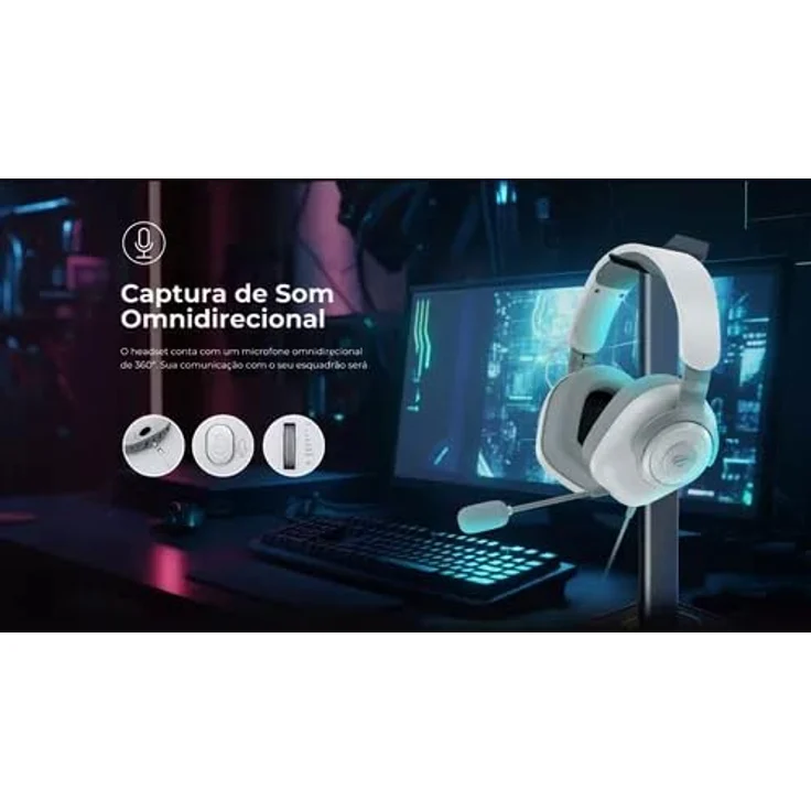 Havit Gaming-Kopfhörer H2230D 3,5 mm (weiß) mit integriertem Mikrofon – Bild 9
