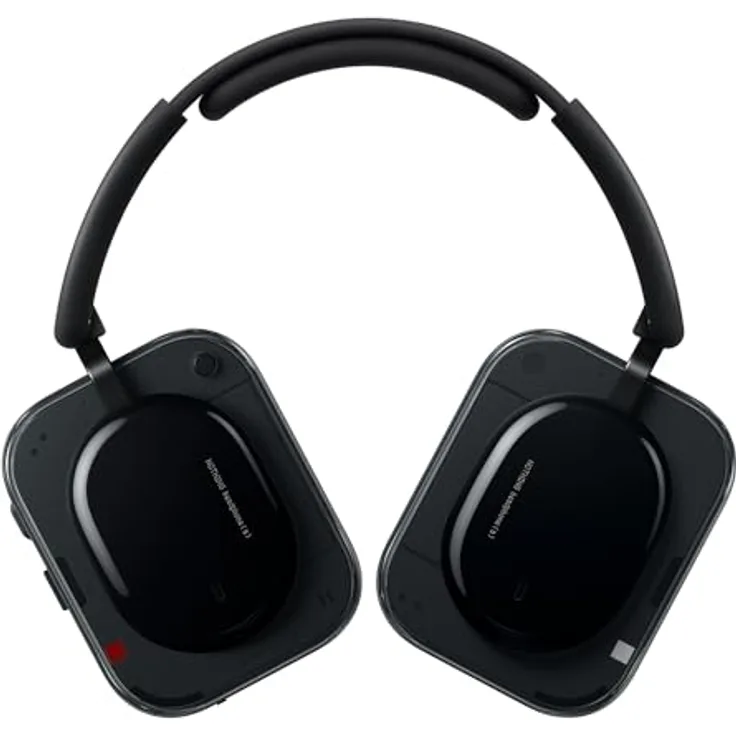 Nothing Headphone (a), Kabellose Over-Ear Kopfhörer mit ANC, bis zu 135h Akkulaufzeit, Hi-Res, LDAC, Anpassbare taktile Steuerung – Schwarz