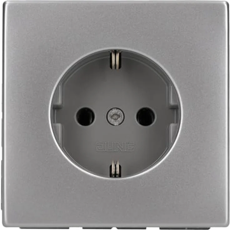 Jung AL 1520 D Schuko Steckdose 16 A 250 V Serie LS edelstahl – Bild 2