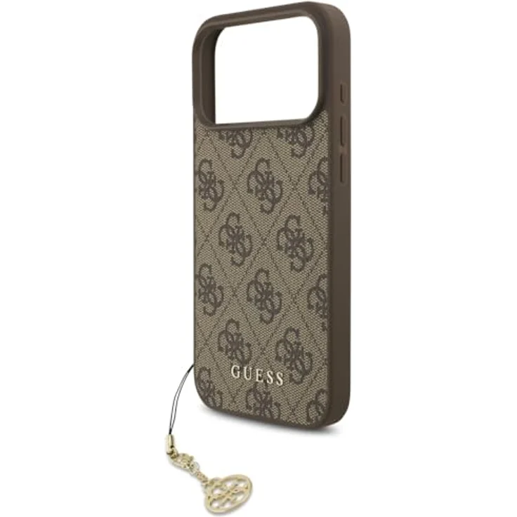 CG MOBILE Guess 4G Charms Collection, MagSafe kompatible Hartschalenhülle für iPhone 17 Pro Max, Braun, TPU/PC/Kunstleder – Bild 5