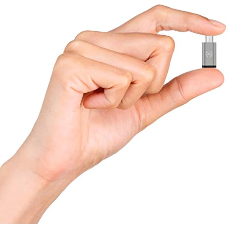 Wicked Chili MicroUSB auf USB C Adapter für Kartenlesegerät - Aluadapter mit Typ C Buchse und Micro-USB-Stecker für OTG Handy-Tablet für Bilder-, Video- und Datenübertragung (ohne Ladefunktion) – Bild 3