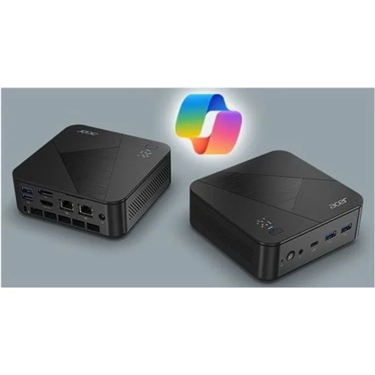 Acer Revo Box RB102-14H7U, Barebone Mini-PC mit Intel Core Ultra 7, 32 GB RAM, 1 TB SSD, Intel Arc Graphics, Win 11 Pro, Schwarz