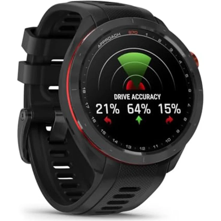Garmin Approach S70 47mm Schwarz Keramik + Silikon-Wechselarmband – Bild 2